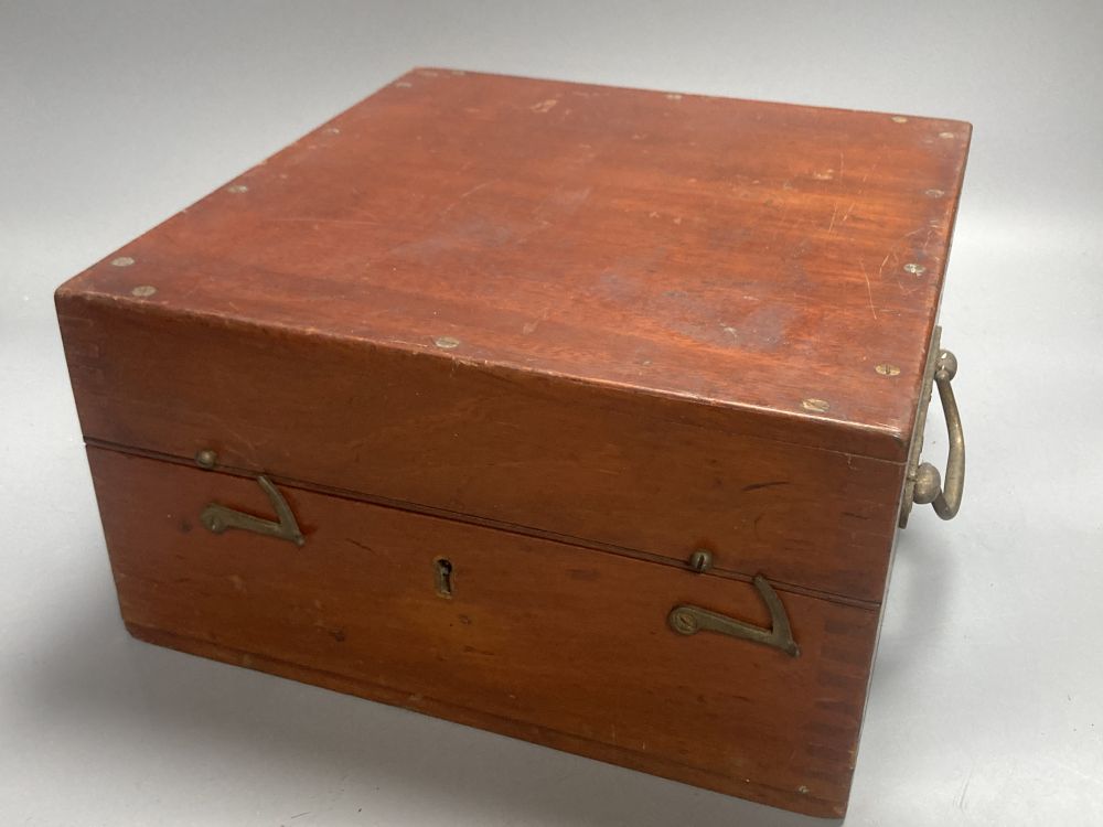 A cased Husun sextant by Henry Hughes & Son Ltd, no 44889, test certificate dated Nov. 44